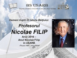 Foto expoziţie on-line: Oameni iluştri în istoria Bălţiului: Profesorul Nicolae Filip