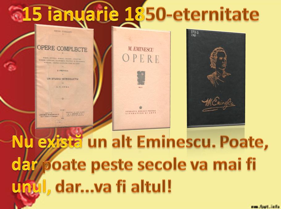 Foto film 15 ianuarie 1850 - eternitate. Nu există un alt Eminescu. Poate, dar poate peste secole va mai fi unul, dar... va fi altul!