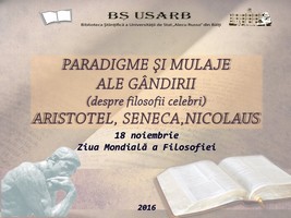 Foto expoziţie on-line: Paradigme şi mulaje ale gândirii : (despre filosofii  celebri) : Aristotel, Seneca, Nicolaus 
